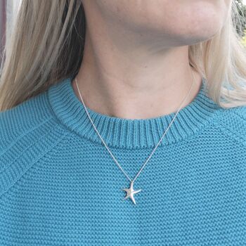 Sterling Silver Starfish Necklace, 9 of 12