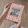 Personalised Pet Photo Frame With Colourful Striped Mount, thumbnail 1 of 4