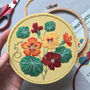 Nasturtium Floral Embroidery Kit, thumbnail 3 of 6