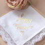 Ladies Wedding Gift Handkerchief Happy Tears, thumbnail 1 of 8