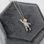 Sterling Silver Astronaut Pendant Necklace, thumbnail 2 of 10