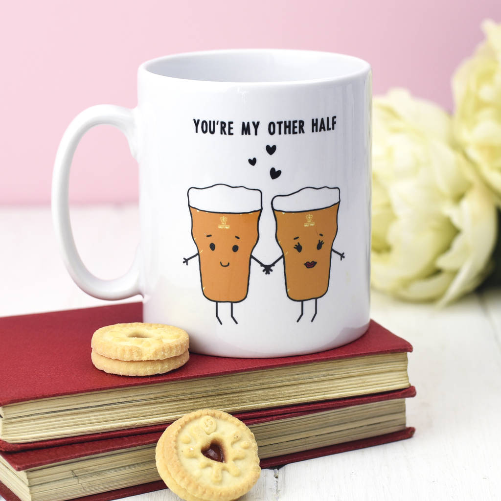 'my other half' beer mug by of life & lemons | notonthehighstreet.com