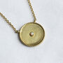 18ct Gold Plated Opal Coin Necklace, thumbnail 1 of 6