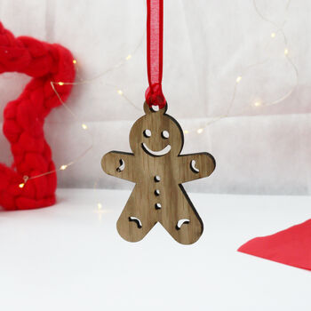 Cute Gingerbread Person Tree Decoration, 8 of 9