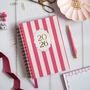 Personalised Luxury 2026 Weekly Diary| Planner| Hot Pink Candy Stripe, thumbnail 1 of 10