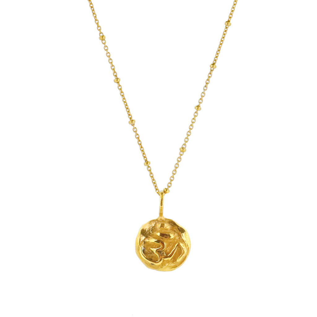 Om Symbol Yoga Disc Necklace By Yvonne Henderson Jewellery