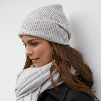 Letterbox Gift Cashmere Ribbed Beanie, 3 of 6