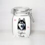 Personalised Huskey Kilner Style Dog Treat Jar B, thumbnail 1 of 2