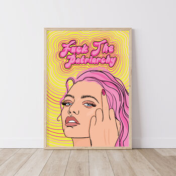 Fuck The Patriarchy Feminist Illustrated Print, 2 of 3