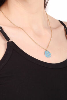 Maya Necklace, Blue, 3 of 4