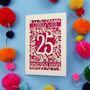Silver Wedding Anniversary Card 25 Amazing Years, thumbnail 9 of 11
