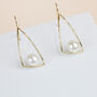 Dainty Gold Plated Drop Earrings, thumbnail 1 of 5