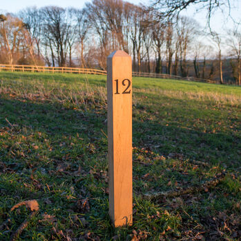 Solid Oak House Number Post, 4 of 6