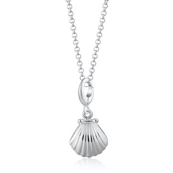 Children's Sterling Silver Clam Necklace, 3 of 7