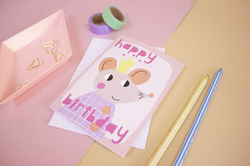 Happy Birthday Princess Mouse Card, 3 of 5