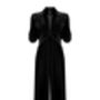 Timeless Silk Velvet Jumpsuit In Black, thumbnail 2 of 3