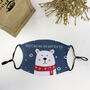 Christmas Cute Polar Bear Face Mask, thumbnail 2 of 2
