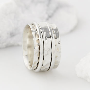 Karma Abundance Sterling Silver Spinning Ring, 2 of 12