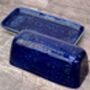 Dark Blue Ceramic Butter Dish, thumbnail 2 of 4