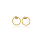 18ct Gold Vermeil Large Beaded Circle Studs, thumbnail 1 of 4