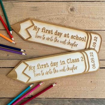 First Day At School Giant Pencil Photo Prop Sign, 4 of 4
