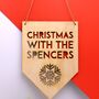 Personalised Christmas Hanging Wooden Sign, thumbnail 2 of 4