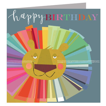 Happy Birthday Lion Greetings Card, 2 of 5