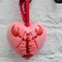 Ceramic Heart Shaped Lobster Bauble, thumbnail 10 of 10
