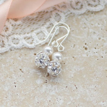 Glitterball And Pearl Earrings, 2 of 7