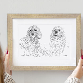 Personalised Dog Line Drawing, 3 of 10