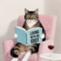Your Own Cat Reading Book Wall Art Print | Customise Colours And Book Title, thumbnail 7 of 8