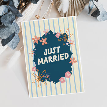 Just Married Wedding Card, 3 of 4