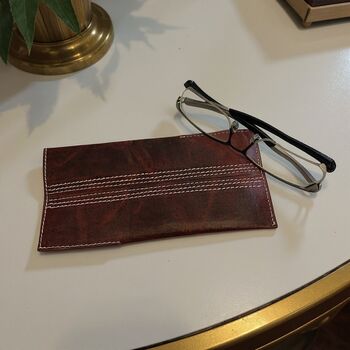 Personalised Leather Cricket Glasses Case, 10 of 10