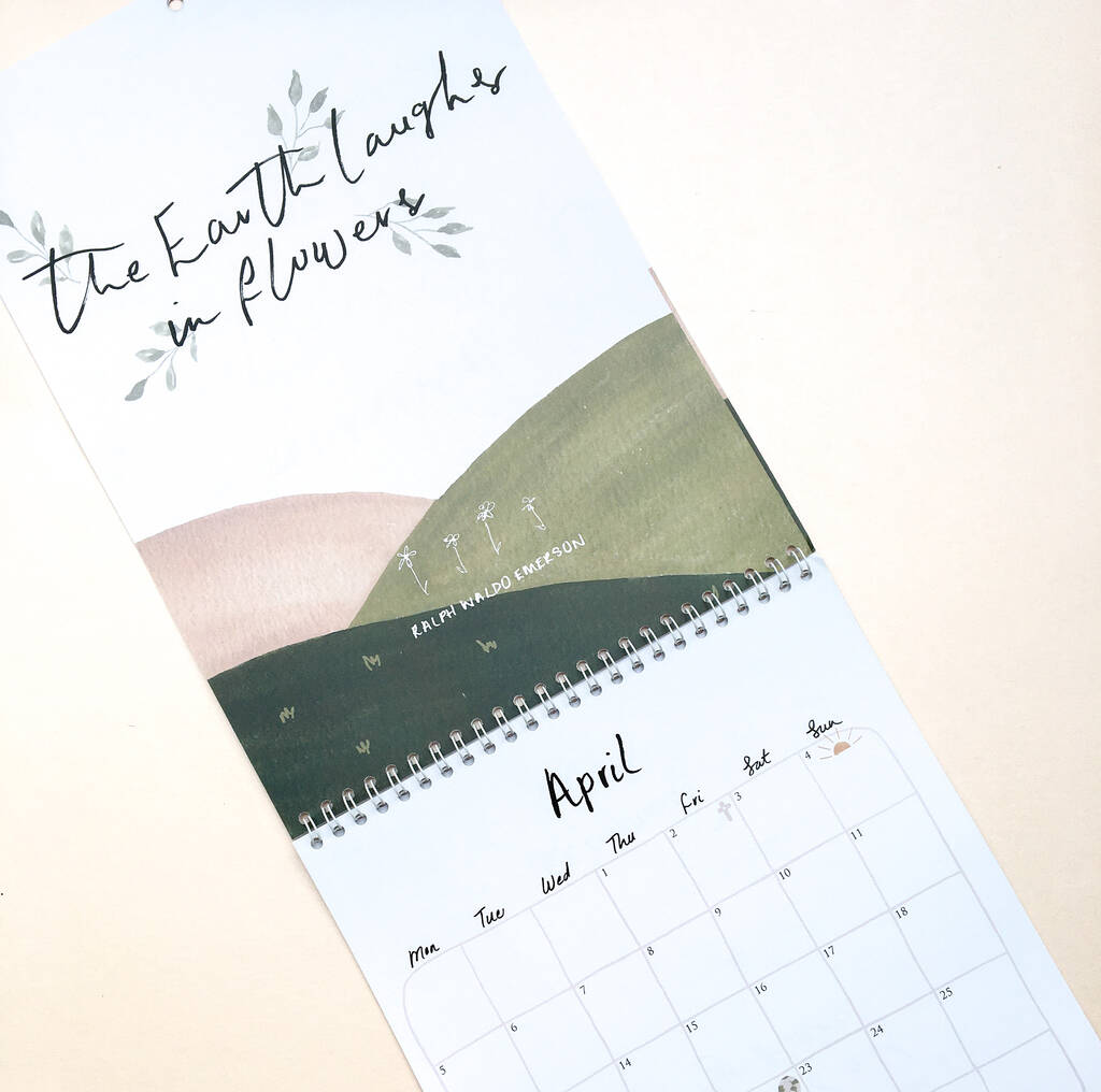 Inspirational Quote Wall Calendar By The Hidden Pearl Studio