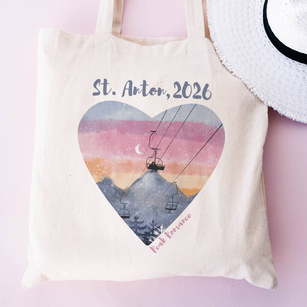 Personalised Ski Scene Tote Bag, 1 of 1