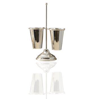 Handmade Silver Double Cup Cutlery Holder, 2 of 2