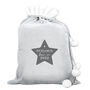 Personalised Born In Luxury Silver Grey Pom Pom Sack, thumbnail 2 of 3