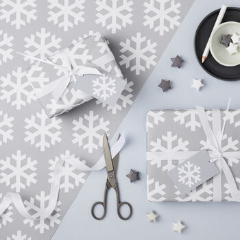Snowflake Christmas Wrapping Paper Set, 4 of 7