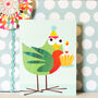 Mini Bird And Cake Card, thumbnail 4 of 5
