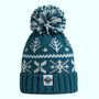 Deep Teal Ice Crystal Nordic Reflective Super Bobble, thumbnail 2 of 2