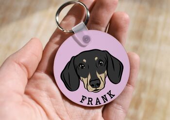 Dachshund Face Keyring, 2 of 6