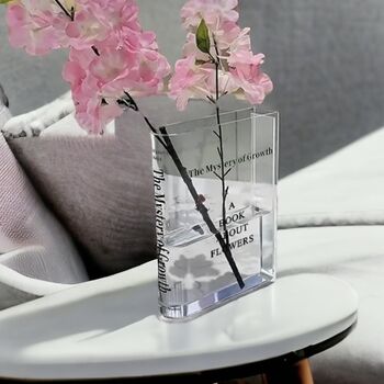 Clear Acrylic Book About Flowers Vase, 6 of 9