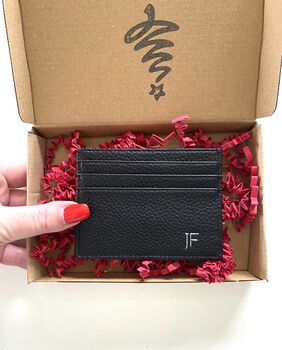 Personalised Leather Cardholder Gift Idea, 4 of 12