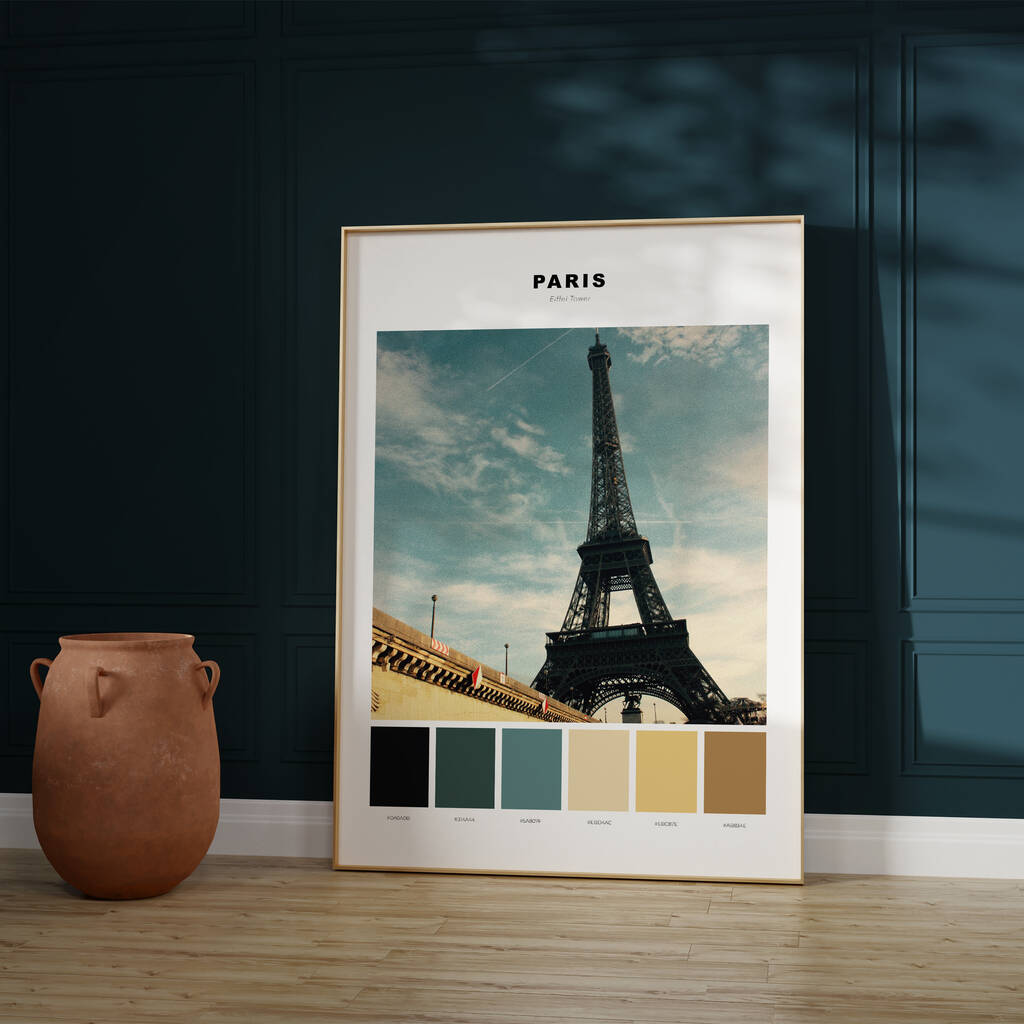 Paris Eiffel Tower, Colour Palette Print, 1 of 4