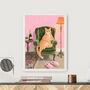 Your Own Cat Sipping Champagne Wall Art Print, thumbnail 4 of 5