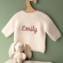 Luxury Knitted Personalised Embroidered Baby Cardigan, thumbnail 10 of 12