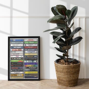 36th Birthday Print Music From 1990 Personalised Print, 9 of 9