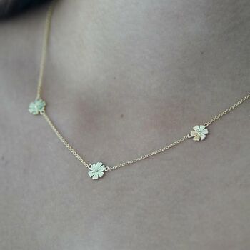 Triple Daisy Chain Necklace, 2 of 10