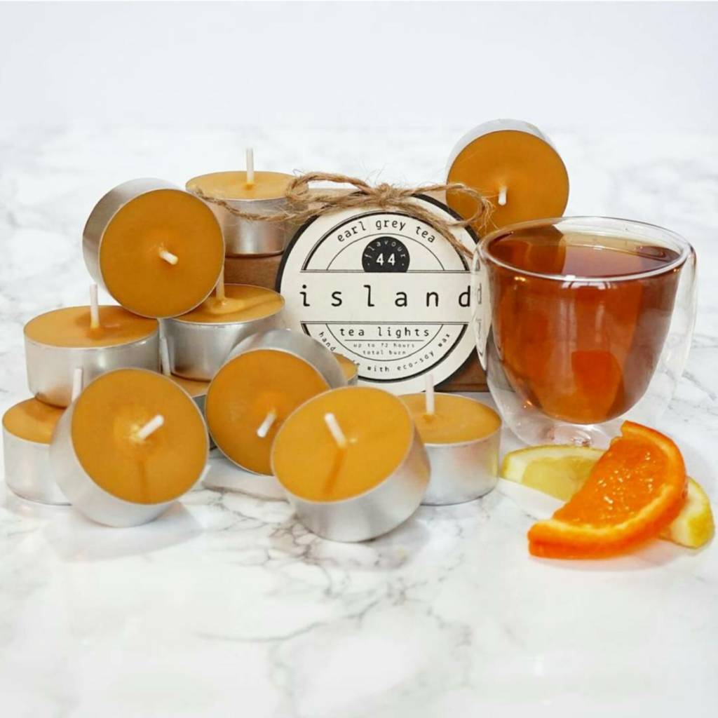 Earl Grey Tea Scented Soy Tea Lights By island