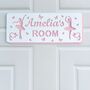 Personalised Ballerina And Butterfly Childs Door Sign, thumbnail 1 of 11